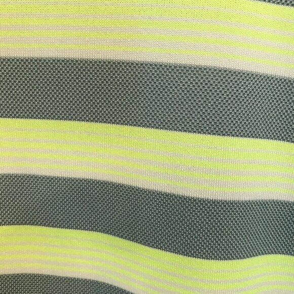 Nike Dri-Fit  Men's 3-Button Striped Golf Polo Shirt Size XXL in Gray and Neon - Picture 7 of 15